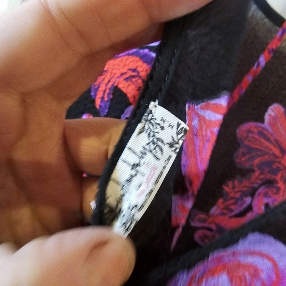 Free People Babydoll Oversized Bell Sleeved Bohemian Gypsy Tunic Sheer - Picture 4 of 6